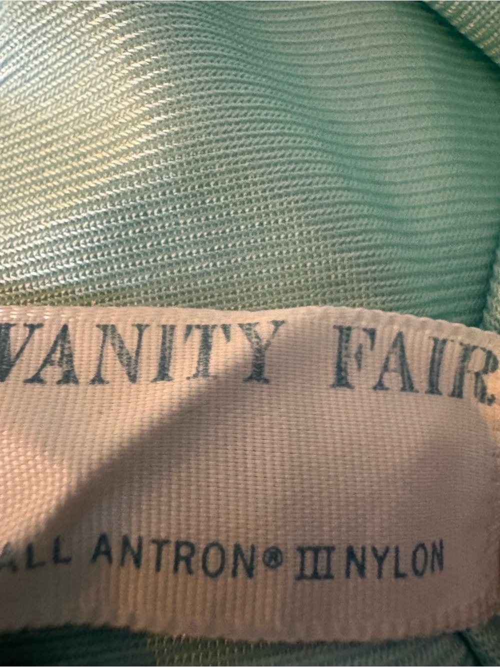 Vintage Vanity Fair Aqua Nylon Belted Maxi Robe Wide Sleeve EUC Small - Picture 5 of 7
